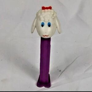 Vintage PEZ Lamb Sheep Dispenser Purple Stem Slovenia